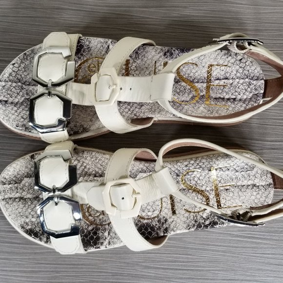 Louise et Cie Aventi Gladiator Sandal, Off White Leather, Womens Size 6 M / 36.5 - Picture 11 of 14